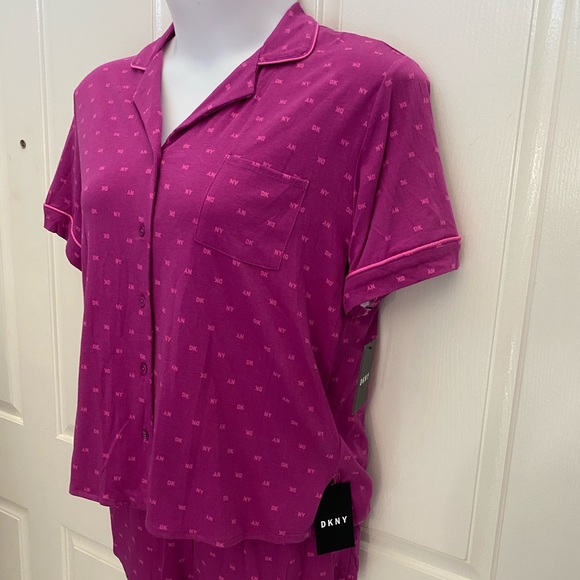NEW wTag-DKNY Berry 2PC Short/Shirt Pajamas Set L - Picture 2 of 4
